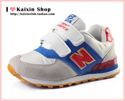 Кроссовки детские на липучках с контрастным логотипом