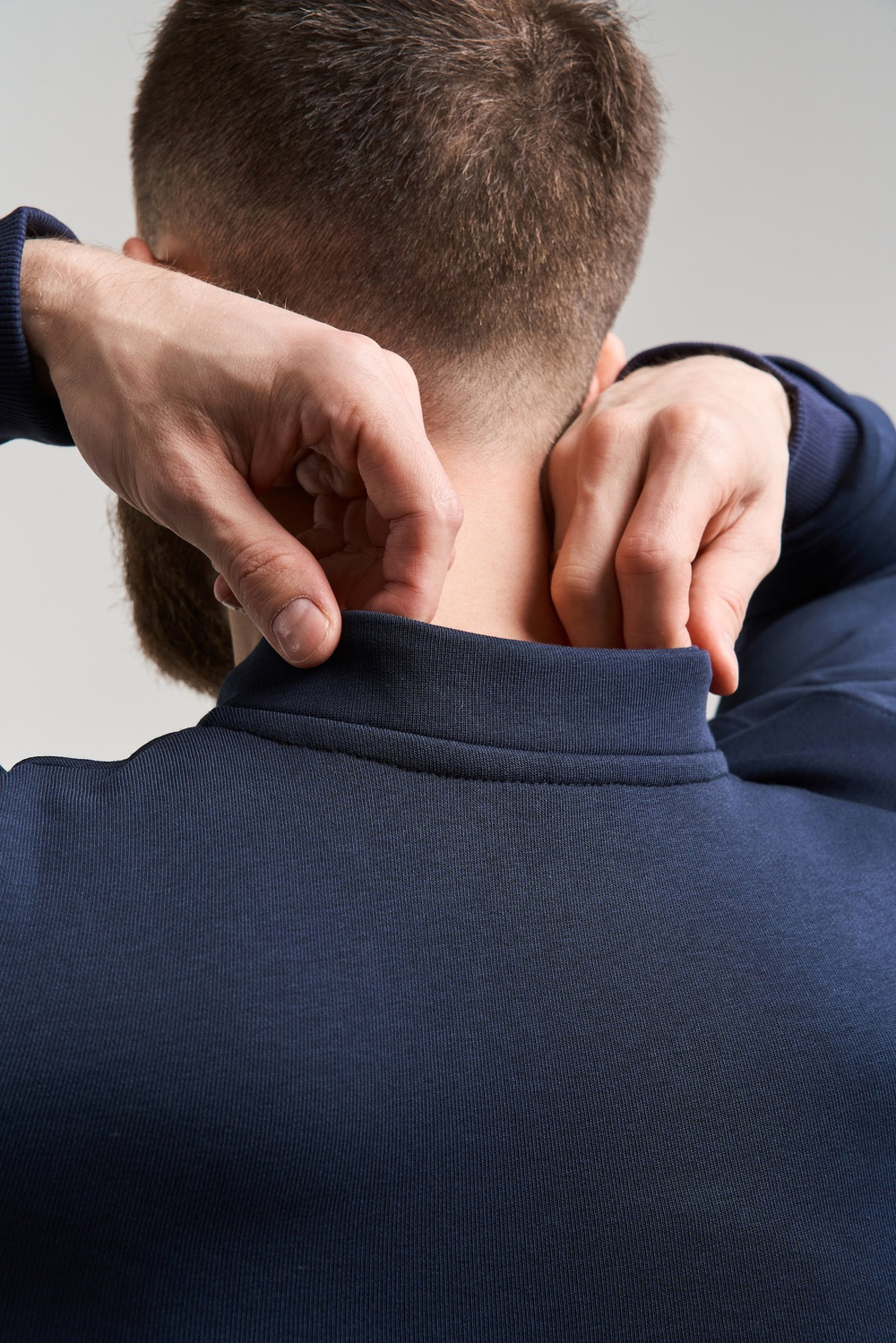 Косоворотка-свитшот Варгградъ мужской тёмно-синий «Ушкуйник» без начёса