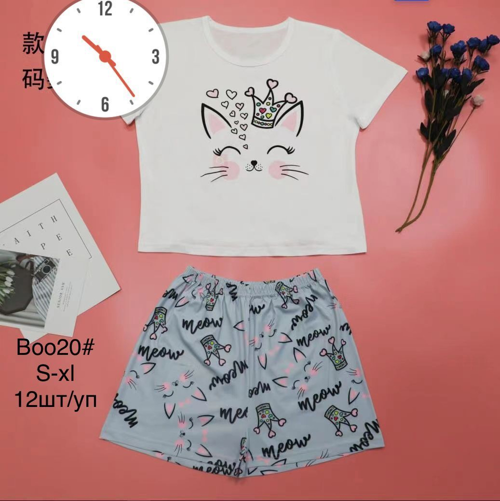 Пижама шорты и футболка В0020