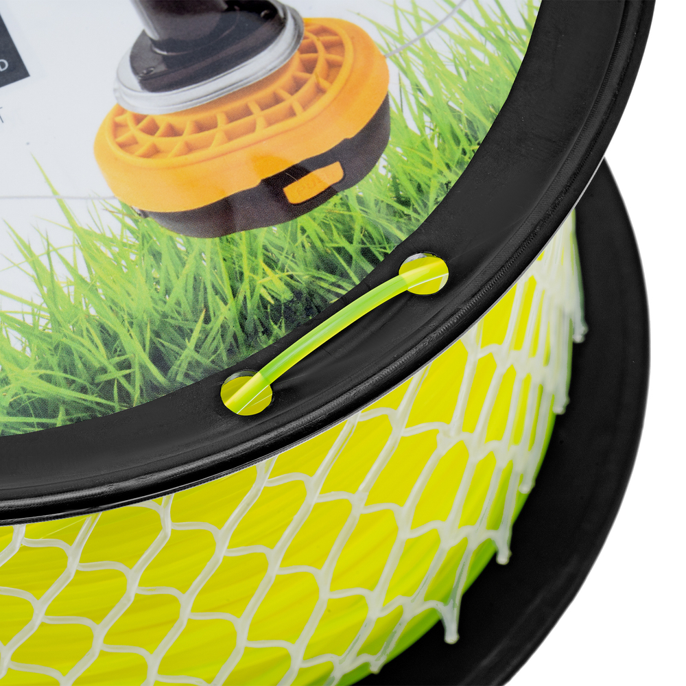 Леска для триммера круглая, 2,4мм х 192м, на DIN катушке FLEX CORD Denzel