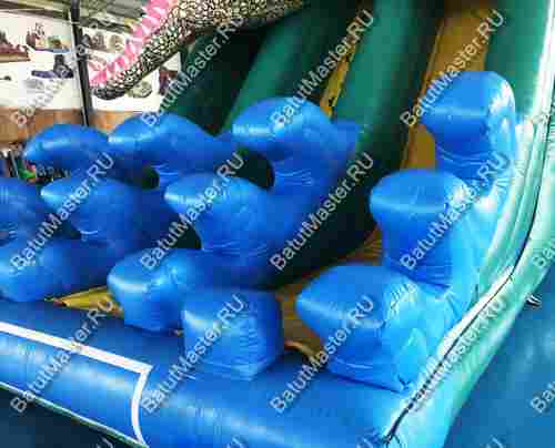 Надувная горка "Крокодил" 10*8*10 м