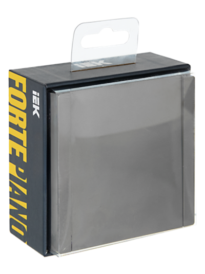 FORTE&PIANO Выключатель 1-клавишный проходной 10А FP503 сталь IEK