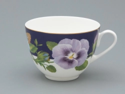 Чашка с блюдцем чайная форма Весенняя 2 рисунок Виола 1, арт. 81.34138.00.1