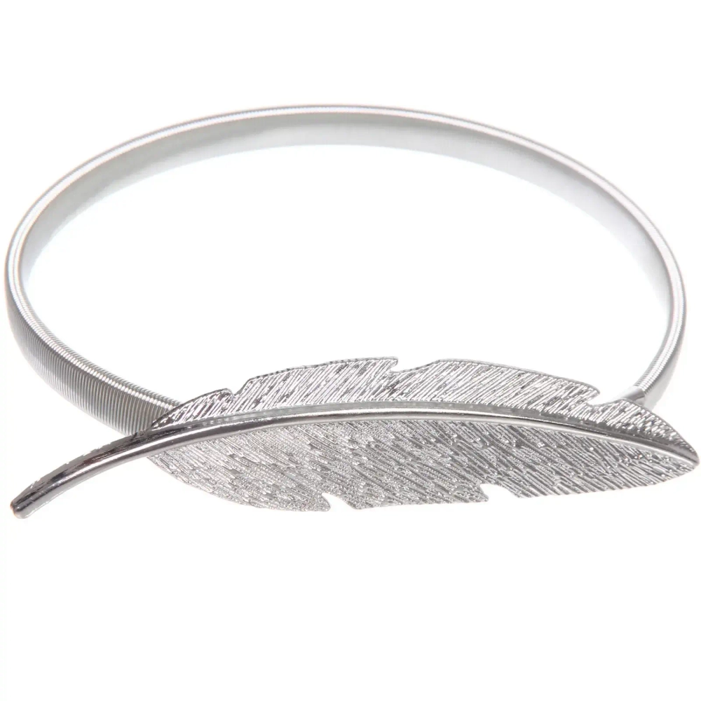 Подхват для штор на магните «Перо серебро» 11см S1738