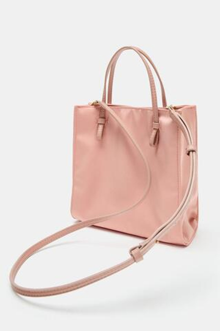 ZARA СУМКА С АТЛАСНЫМ ЭФФЕКТОМ, РОЗОВЫЙ