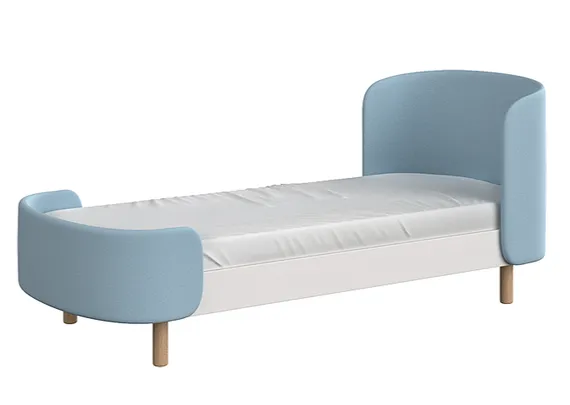 Кровать KIDI Soft для детей от 3 до 7 лет (голубой)
