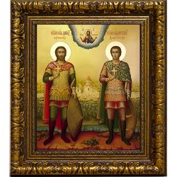 Давид и Константин Арагветские князья мученики. Икона на холсте.