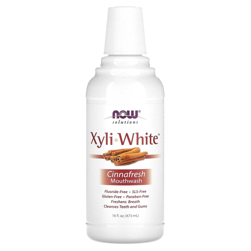 NOW Foods, Ополаскиватель для полости рта XyliWhite, свежесть корицы, 16 жидких унций (473 мл)