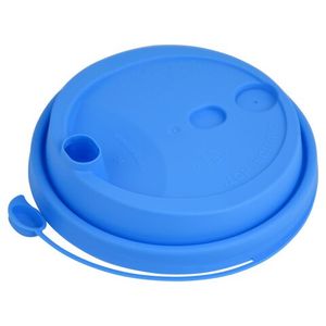 Крышка стакана ГОЛУБАЯ матовая с клапаном D90 с питейником 50 шт/уп 20 уп/кор