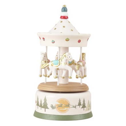 Карусель музыкальная с лошадками заводная, Новый год