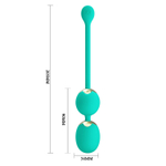 Зеленые вагинальные шарики Willie с вибрацией и пультом ДУ (Цвет: зеленый)