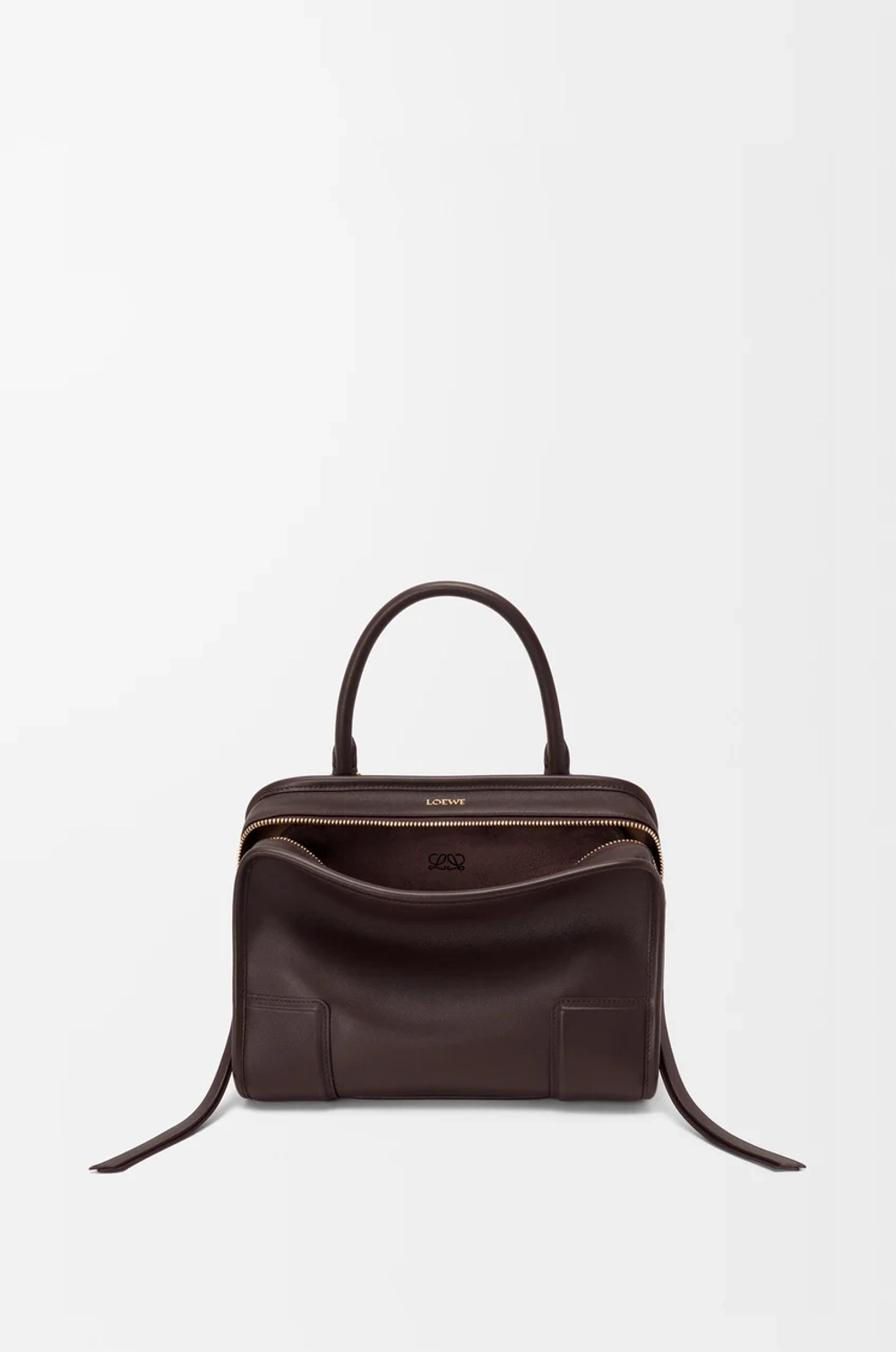 Loewe Маленькая сумка Amazona 180 из мягкой телячьей кожи, темно-каштановый