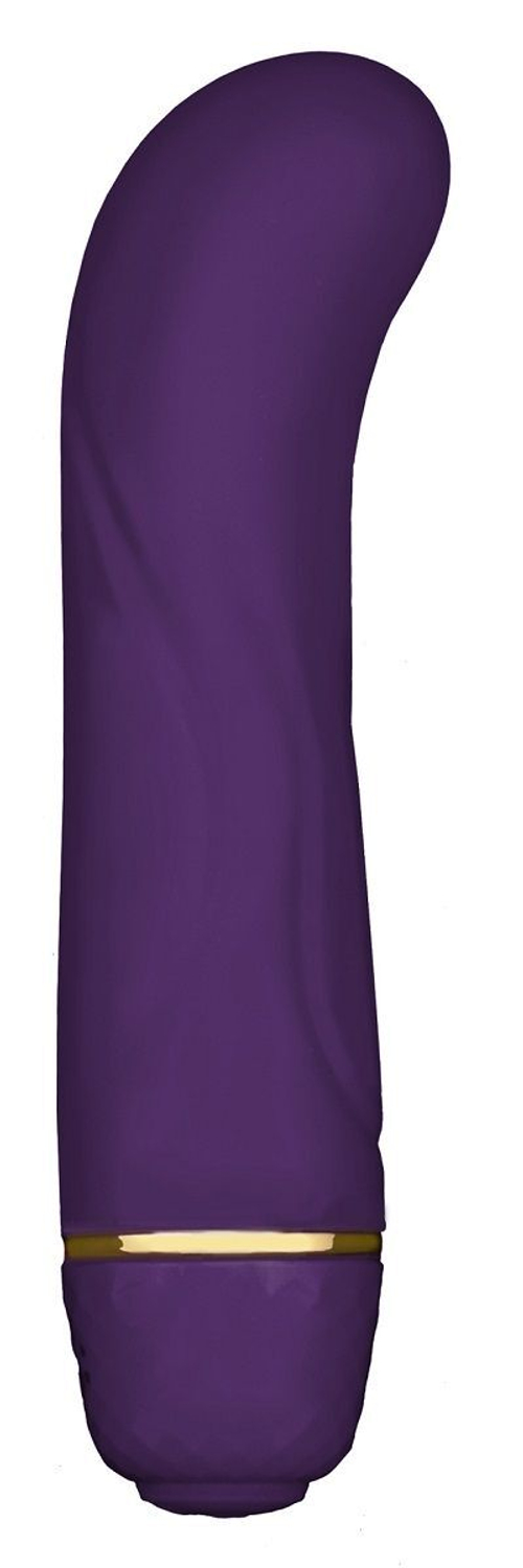 Фиолетовый G-стимулятор с вибрацией Mini G Floral - 10 см.