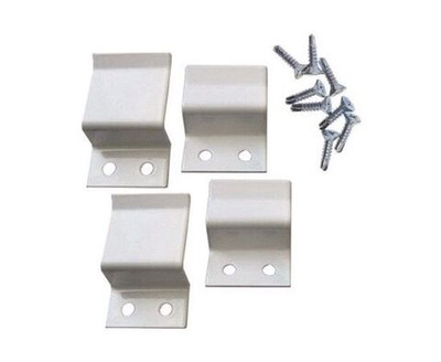 Крепление москитной сетки БЕЛЫЙ МЕТАЛЛ 3 комплекта с саморезами