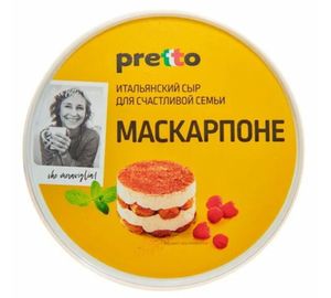 СЫР МЯГКИЙ PRETTO МАСКАРПОНЕ 80% 250ГР