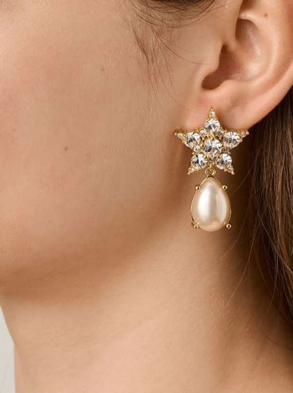 Серьги Dyrberg Kern HYDRA SG CRYSTAL / WHITE PEARL 450032