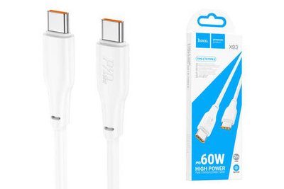 Кабель HOCO X93 Type-C-Type-C 60W 3A 2м TPE White