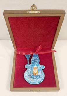 Сувенир "Снеговик" с росписью Палех в подарочном футляре