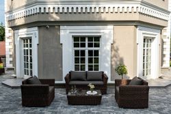 "Капучино Сингл" лаунж-зона из искусственного ротанга, цвет коричневый