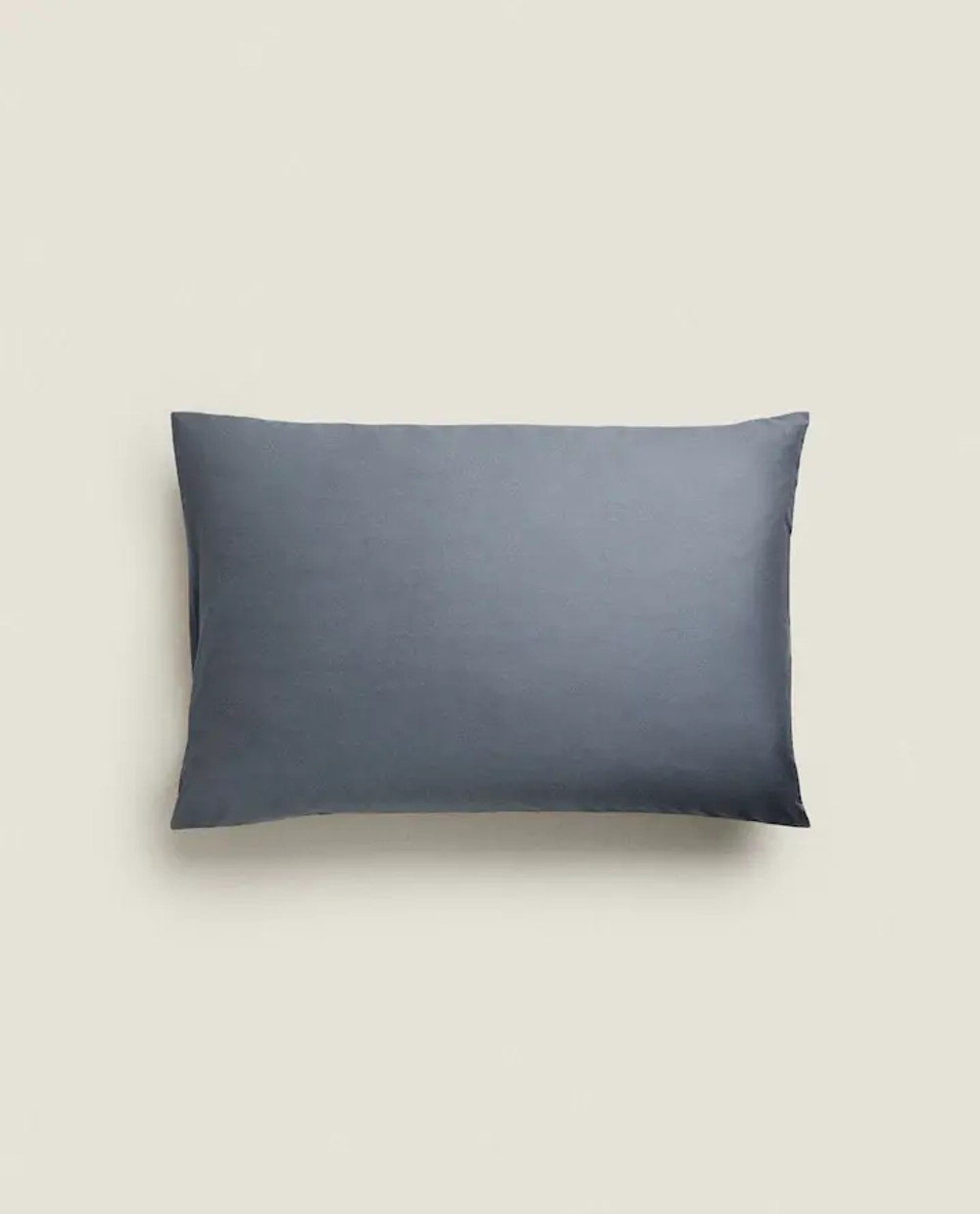 ZARA HOME (200 НИТЕЙ) НАВОЛОЧКА ИЗ ПЕРКАЛЯ, СЕРО-СИНИЙ