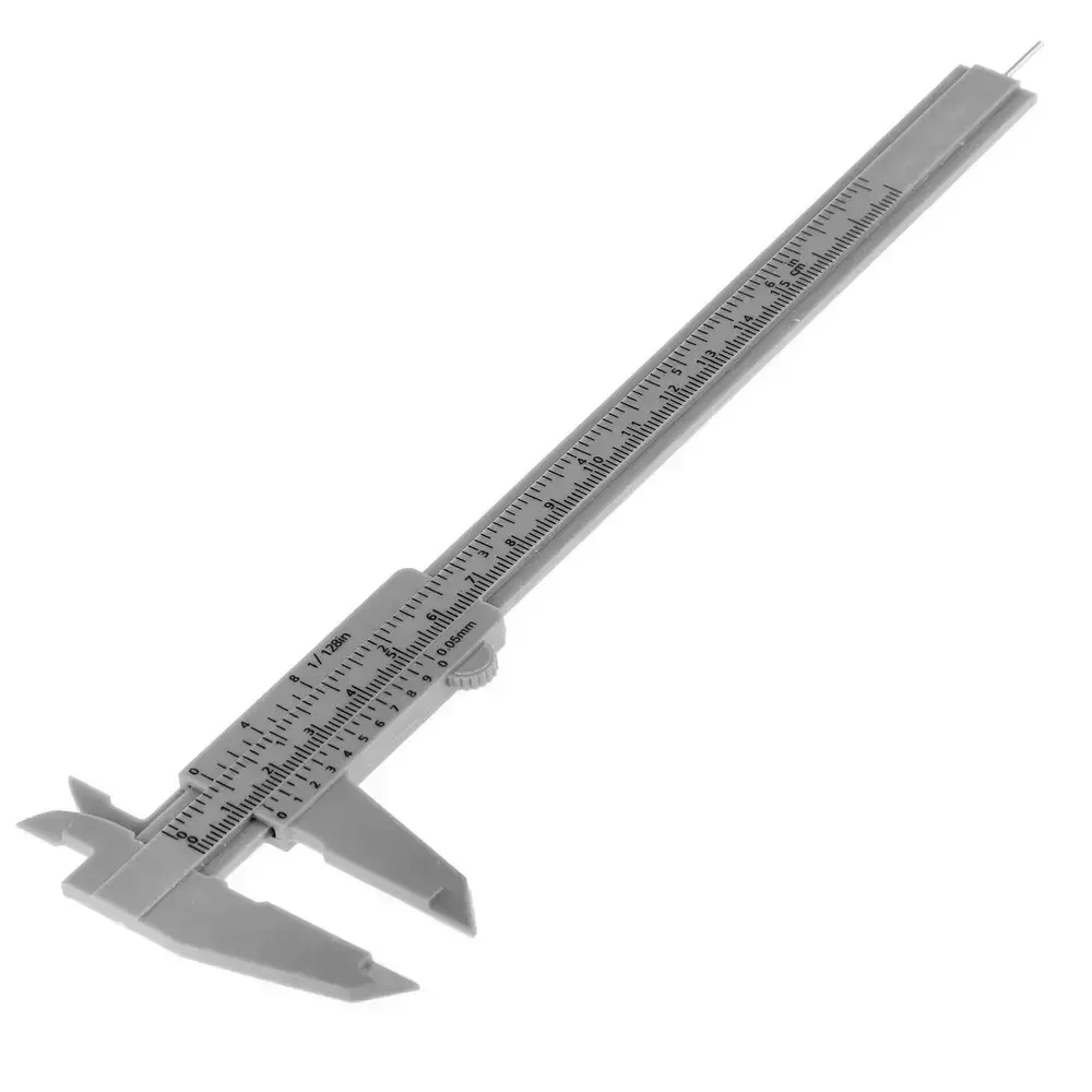 Штангенциркуль строительный ЛОМ, пластиковый, с глубиномером, цена деления 0.05 мм, 150 м