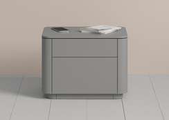 Тумба прикроватная Tammi 2 ящика ширина 50 см (серый)