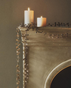 ZARA HOME НОВОГОДНЯЯ БЛЕСТЯЩАЯ ГИРЛЯНДА С ДЕТАЛЯМИ «ЛИСТЬЯ», ЗОЛОТИСТЫЙ