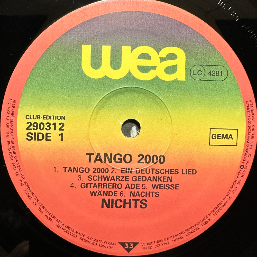 Nichts - Tango 2000 (Германия 1982г.)