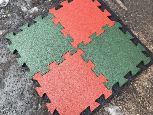 Резиновая плитка Диком Пазл 500х500 (40 мм)