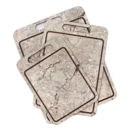 Набор разделочных досок на подставке 3шт ComposeEat Everyday мрамор серый