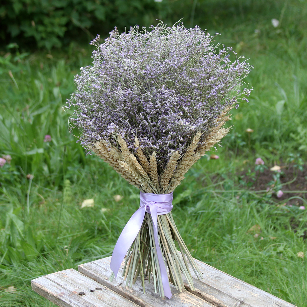 Букет сухоцветов - Нежное облачко 45х30 см