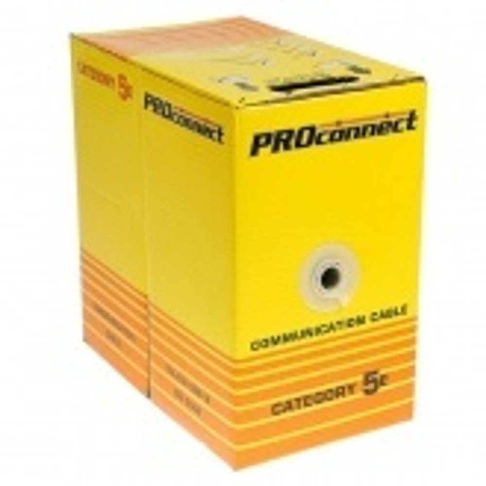 Кабель витая пара неэкранированный UTP 4PR 24AWG cat 5e CCA outdoor/уличный [305м] ProConnect (провод для интернета) 01-0045-3