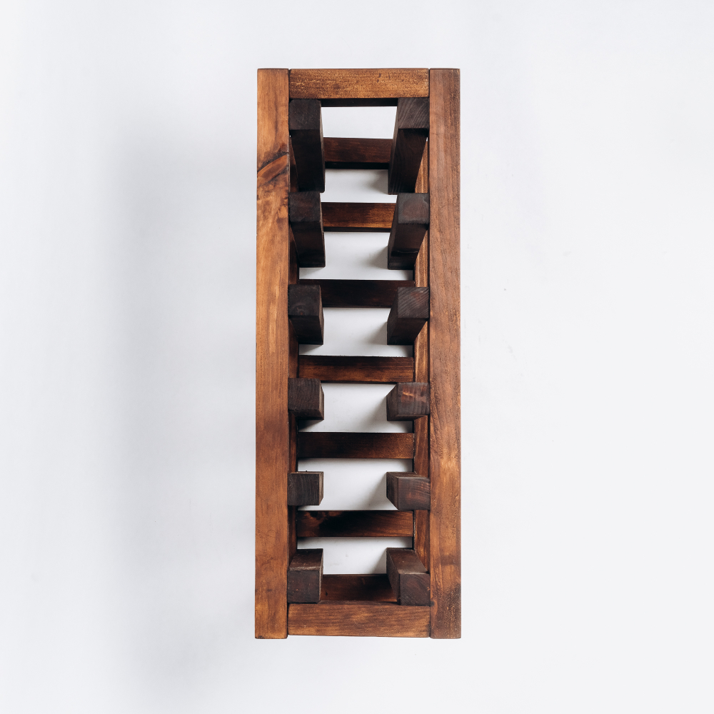 Подставка для винных бутылок из древесины кедра. BM1