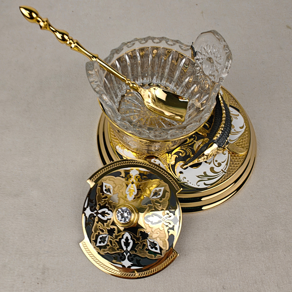 Икорница "Золотой осетр с кадушкой" (Златоуст)