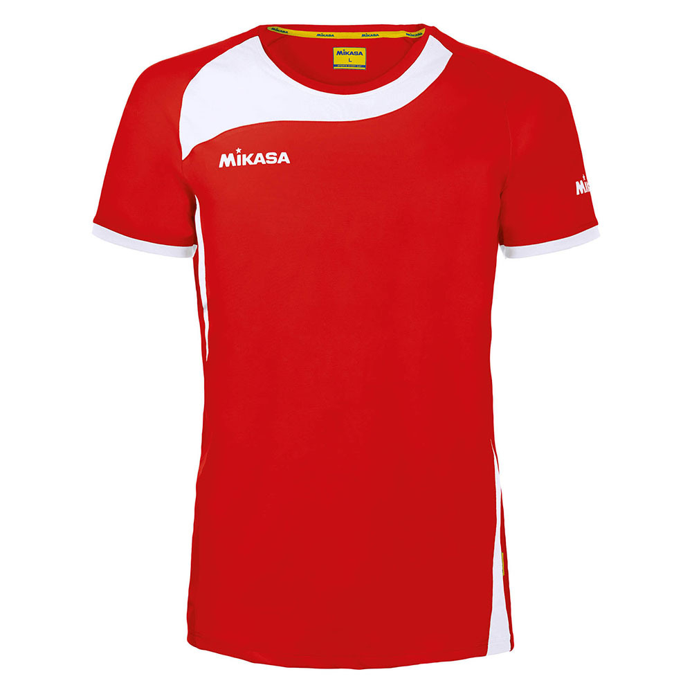 Футболка игровая мужская MIKASA MT287-01-M, 100% полиэстер, красно-белый