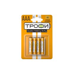 Батарейки Трофи R03-4BL SUPER HEAVY DUTY Zinc
