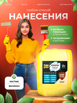 Антисептик универсальный бесцветный PaintPRO 10л