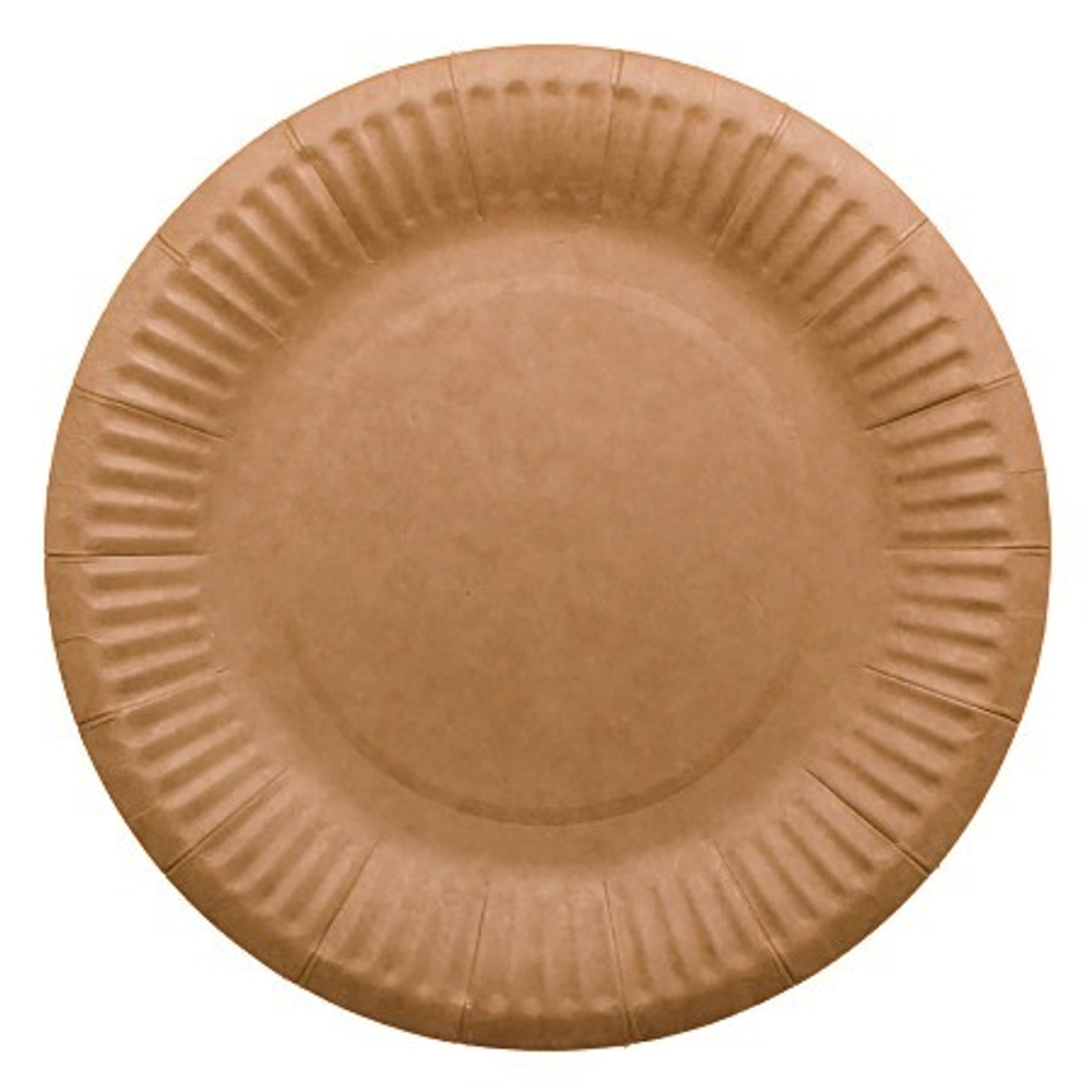 Тарелка картон. 180мм ECO PLATE КРАФТ / 100 шт