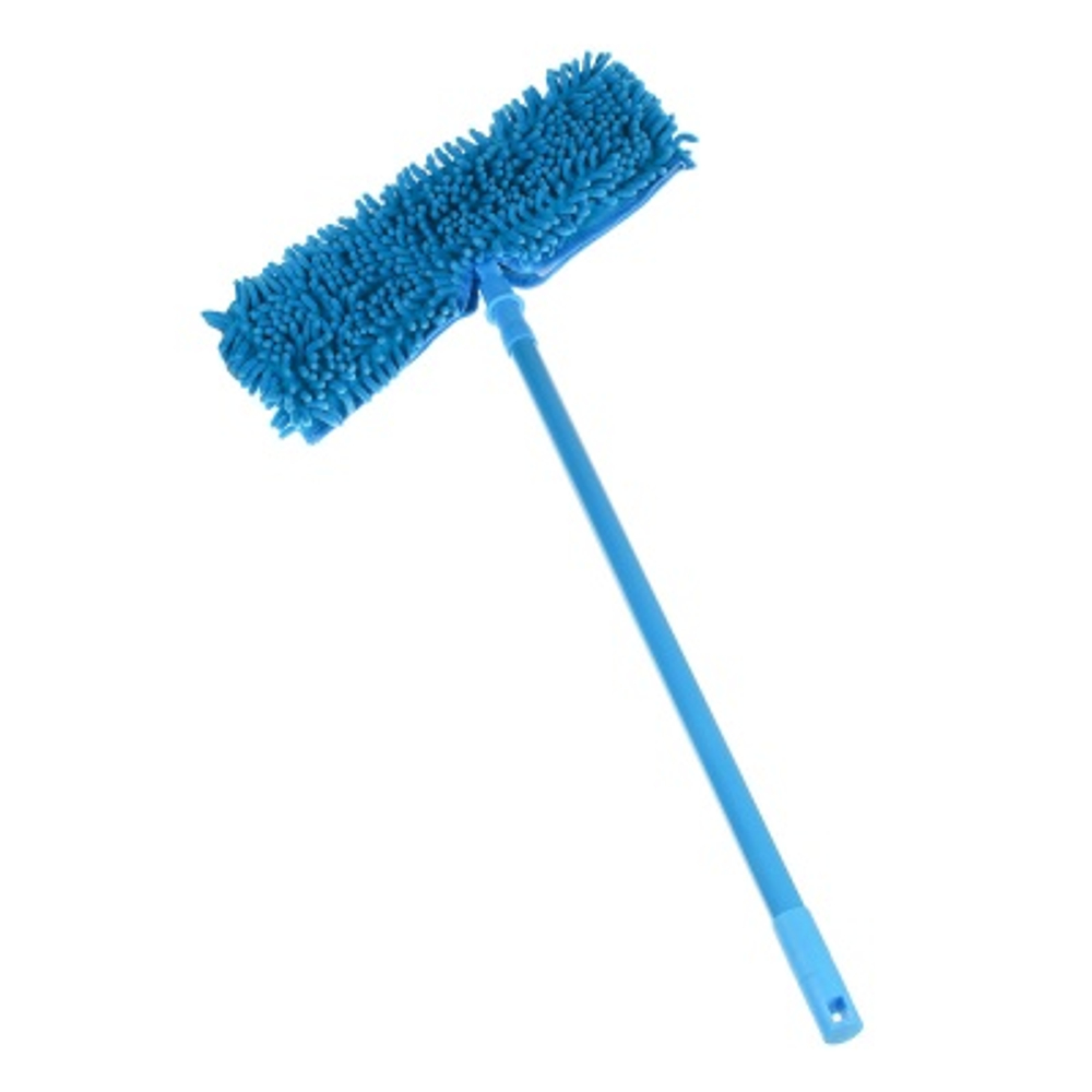 Швабра с насадкой из микрофибры двухсторонняя, телескоп. черенок, металл 110см VETTA (24шт/кор)