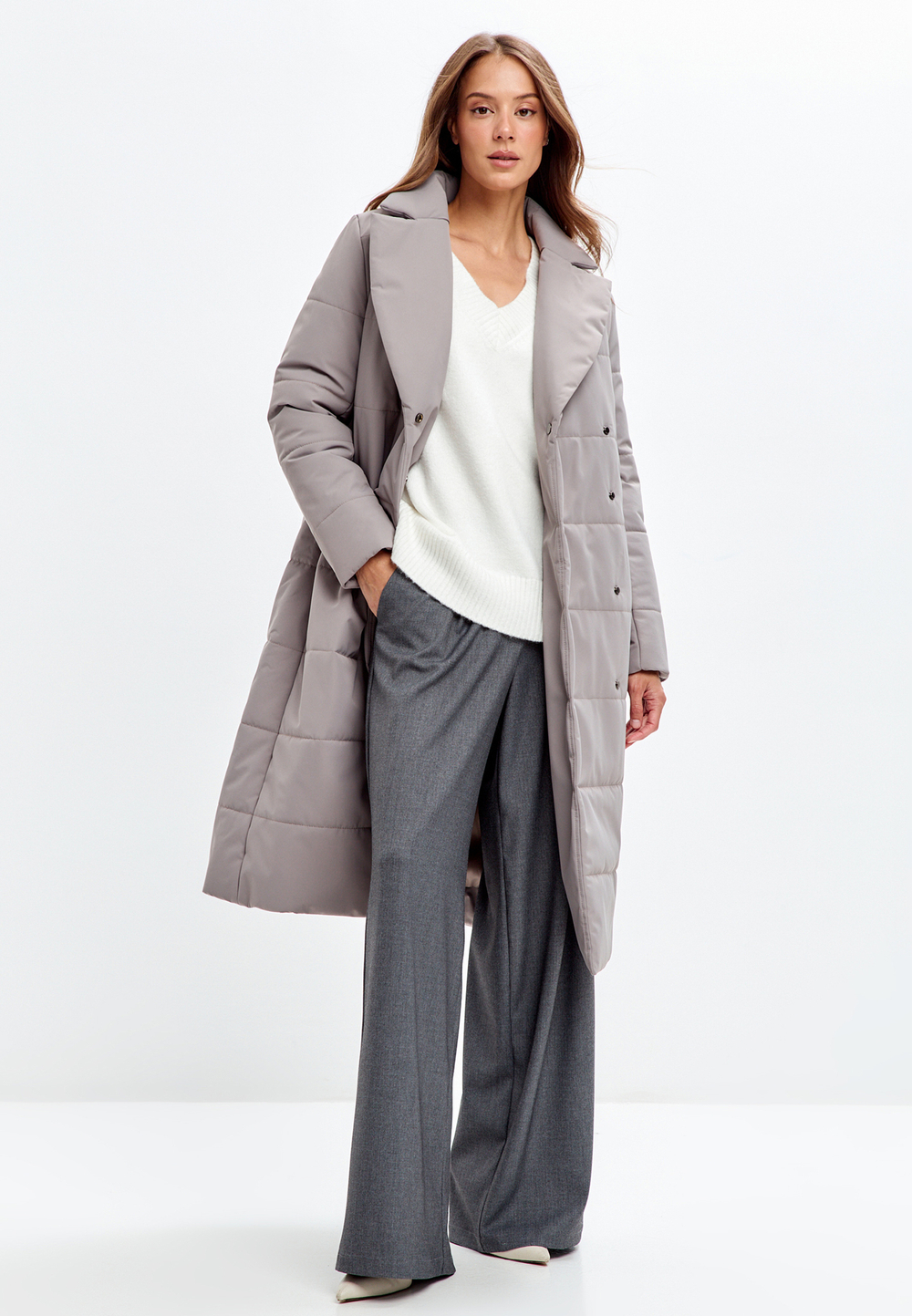 Стеганое пальто