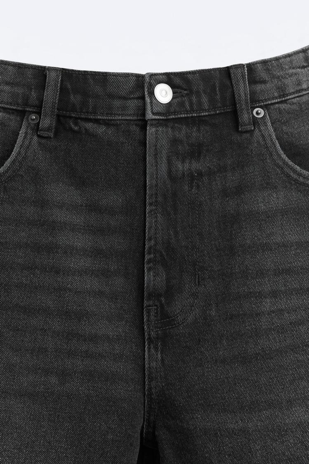 ZARA БАЗОВЫЕ ДЖИНСОВЫЕ ШОРТЫ, УГОЛЬНЫЙ