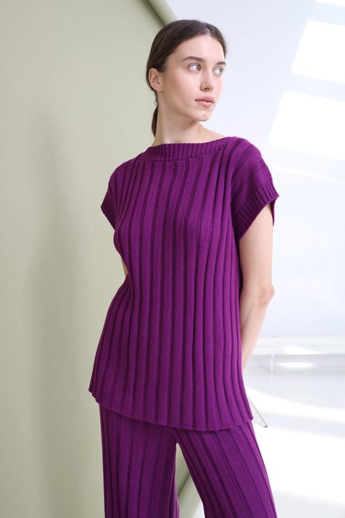 Свитер на молнии вязаный, кофейный