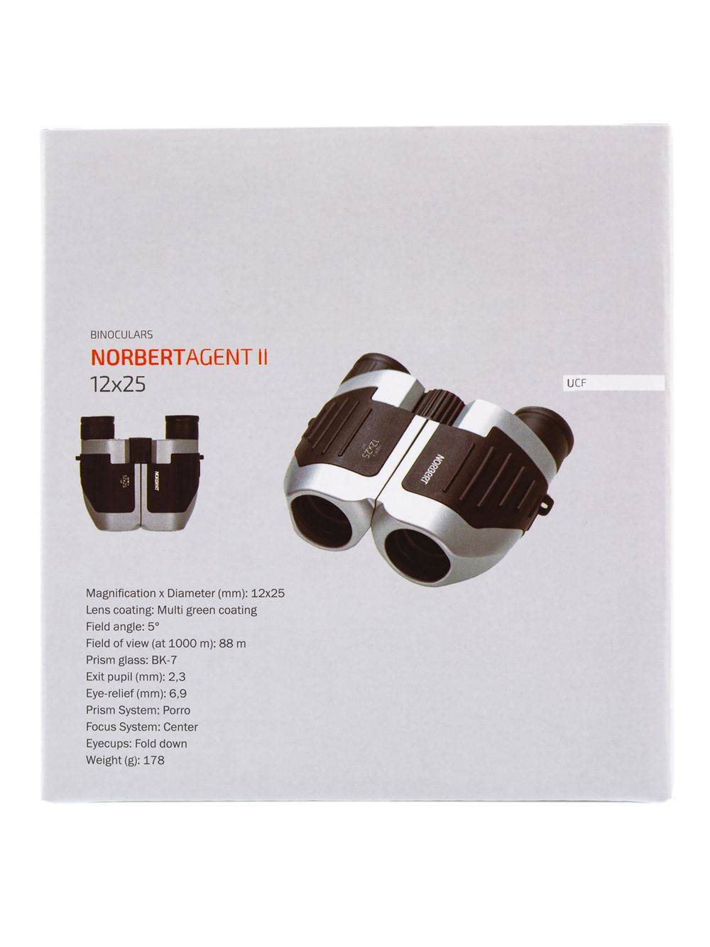 Бинокль Norbert Agent II 12x25 UCF