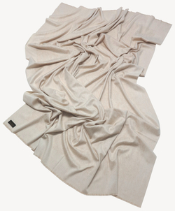 Плед 150х200 Glen Saxon Border Paisley Sand Stone White