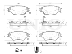 Колодки тормозные диск. задние UNIO BRP-20337