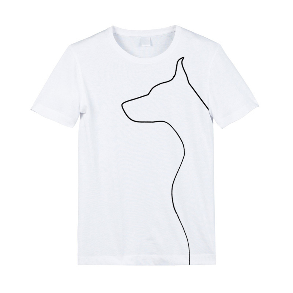 Футболка "Силуэт добермана"