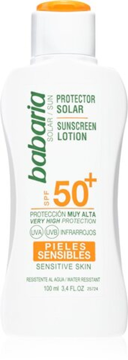Babaria Sun Sensitive - молочко для загара для чувствительной кожи SPF 50+ /   100  ml  / GTIN 8410412000413
