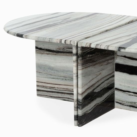 Кофейный стол сет 2 шт Lunden 60х70 мрамор