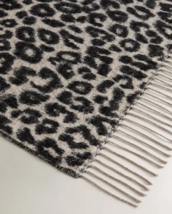 ZARA HOME ПЛЕД ИЗ ХЛОПКА С ЛЕОПАРДОВЫМ УЗОРОМ, ЛЕОПАРДОВЫЙ