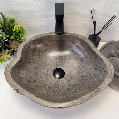 Раковина из речного камня RS-63454 (49*43*15) 0122